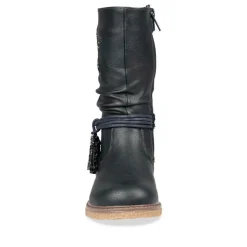 Bottes Plissé MARINE Fille Motif Uni Fermeture éclair