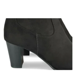 Bottes Plissé NOIR Femme Motif Uni Fermeture éclair