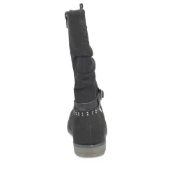 Bottes Plissé NOIR Fille Fermeture éclair