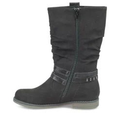 Bottes Plissé NOIR Fille Fermeture éclair