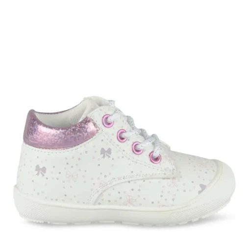 Bottines Bottines BLANC Fille Motif Coeurs Elastique