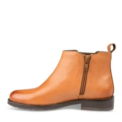 Bottines Chelsea COGNAC Fille CUIR Fermeture éclair