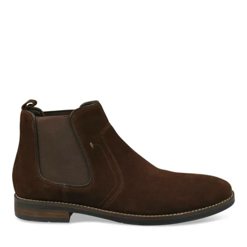 Bottines Chelsea MARRON Homme CUIR Elastique