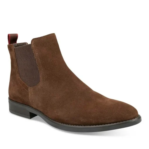 Bottines Chelsea MARRON Homme CUIR Elastique