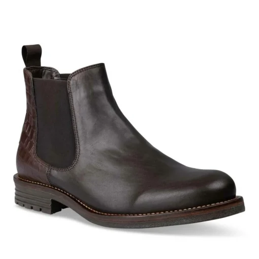 Bottines Chelsea MARRON Homme CUIR A Enfiler
