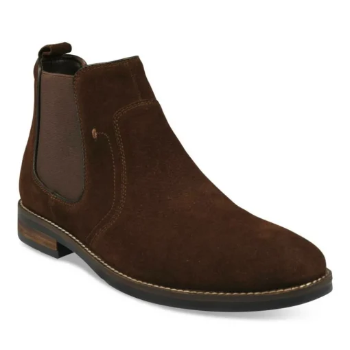 Bottines Chelsea MARRON Homme CUIR Elastique