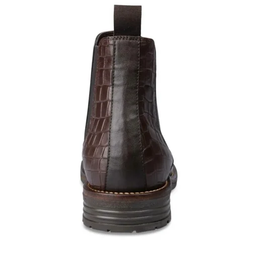Bottines Chelsea MARRON Homme CUIR A Enfiler
