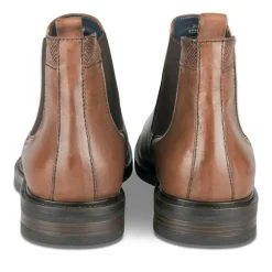 Bottines Chelsea MARRON Homme CUIR Motif Uni A Enfiler