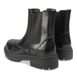 Bottines Chelsea NOIR Femme Motif Uni A Enfiler
