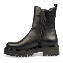 Bottines Chelsea NOIR Femme CUIR Motif Uni Fermeture éclair