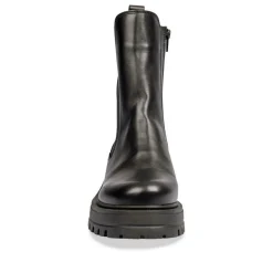 Bottines Chelsea NOIR Femme CUIR Motif Uni Fermeture éclair