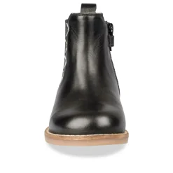 Bottines Chelsea NOIR Fille CUIR Motif Uni Fermeture éclair