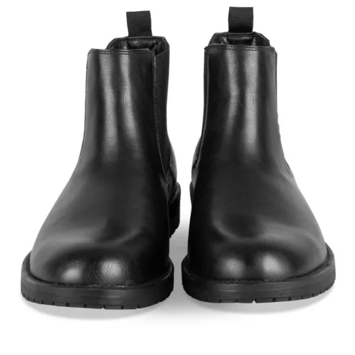 Bottines Chelsea NOIR Homme Motif Uni Elastique