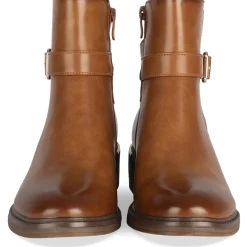 Bottines COGNAC Femme Motif Uni Fermeture éclair