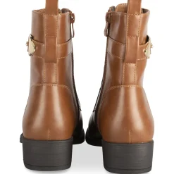 Bottines COGNAC Femme Motif Uni Lacets