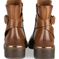 Bottines COGNAC Femme Motif Uni Fermeture éclair