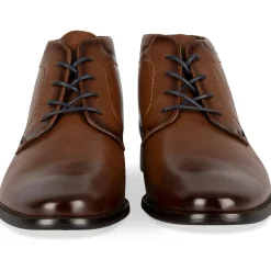 Bottines COGNAC Homme Motif Uni Lacets