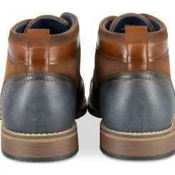 Bottines COGNAC Homme Motif Uni Lacets