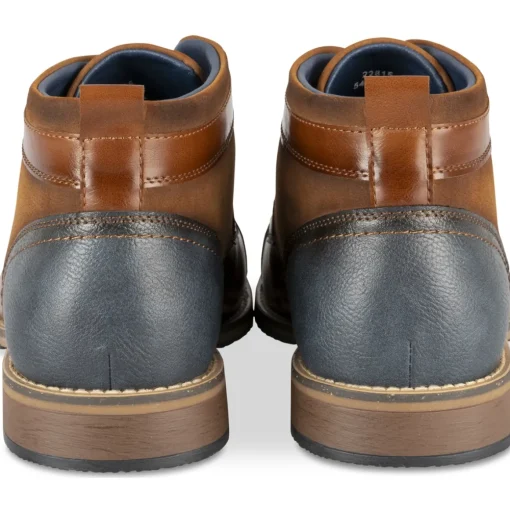 Bottines COGNAC Homme Motif Uni Lacets