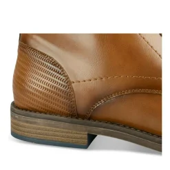 Bottines COGNAC Homme Motif Uni Lacets