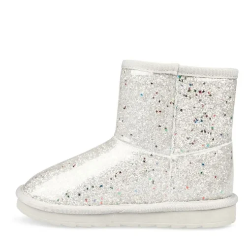 Bottines Fourré ARGENT Fille Motif Uni A Enfiler