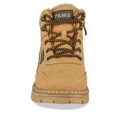 Bottines Fourré MARRON Garçon Motif Uni Lacets