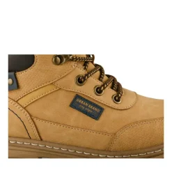 Bottines Fourré MARRON Garçon Motif Uni Lacets