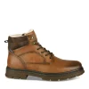 Bottines Fourré MARRON Homme Motif Uni Lacets