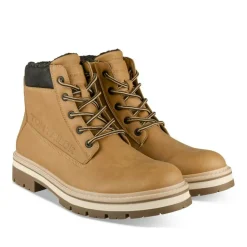Bottines Fourré MARRON Homme Motif Uni Lacets