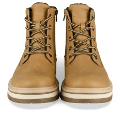 Bottines Fourré MARRON Homme Motif Uni Lacets