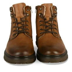 Bottines Fourré MARRON Homme Motif Uni Lacets