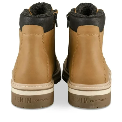 Bottines Fourré MARRON Homme Motif Uni Lacets