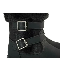 Bottines Fourré NOIR Fille Motif Fausse Fourrure Fermeture éclair