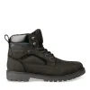 Bottines Fourré NOIR Homme CUIR Motif Uni Lacets