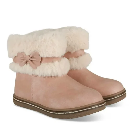 Bottines Fourré ROSE Fille Motif Iridescent Fermeture éclair