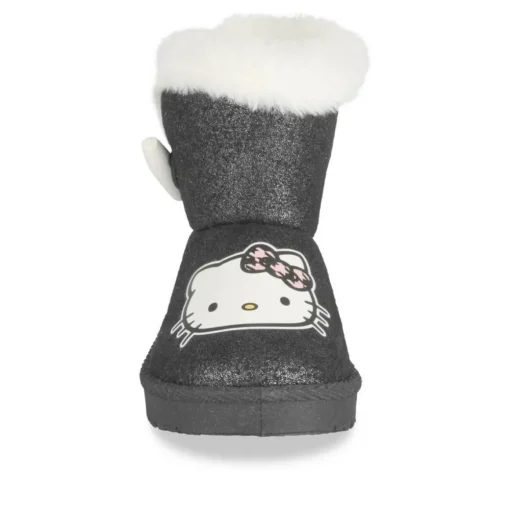 Bottines GRIS Fille Motif Uni A Enfiler