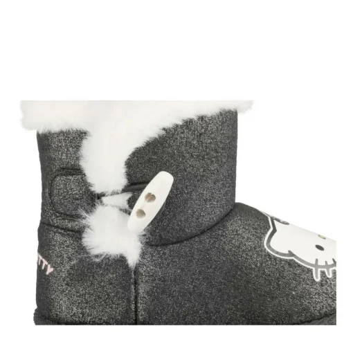Bottines GRIS Fille Motif Uni A Enfiler