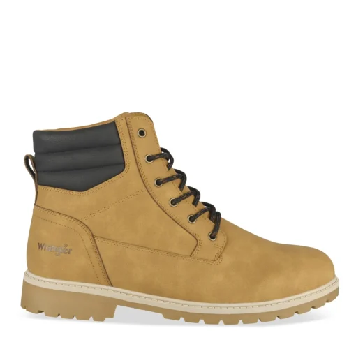Bottines MARRON Homme Motif Uni Lacets