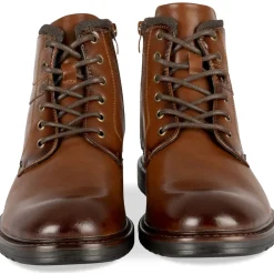 Bottines MARRON Homme Motif Uni Lacets