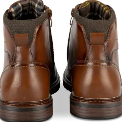Bottines MARRON Homme Motif Uni Lacets