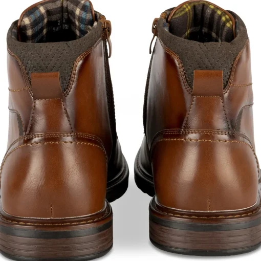 Bottines MARRON Homme Motif Uni Lacets