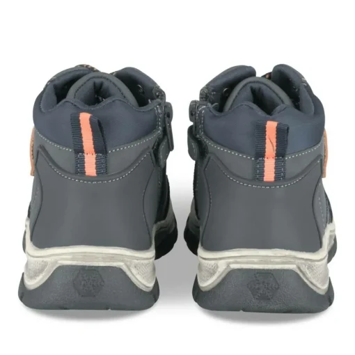 Bottines Montagne MARINE Garçon Motif Uni Lacets