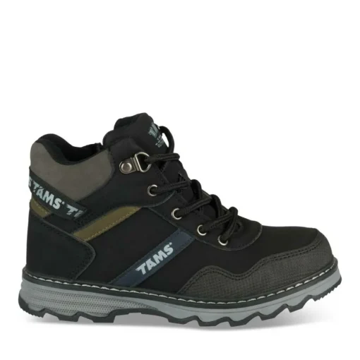 Bottines Montagne NOIR Garçon Motif Uni Lacets