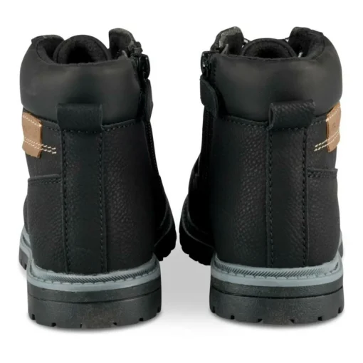 Bottines Montagne NOIR Garçon Motif Uni Lacets