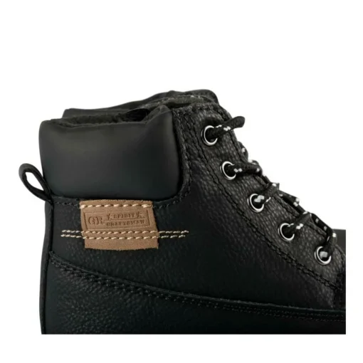 Bottines Montagne NOIR Garçon Motif Uni Lacets