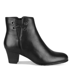 Bottines NOIR Femme CUIR Motif Uni Fermeture éclair