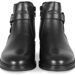 Bottines NOIR Femme CUIR Motif Uni Fermeture éclair