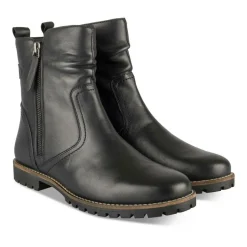 Bottines NOIR Femme CUIR Motif Uni Fermeture éclair