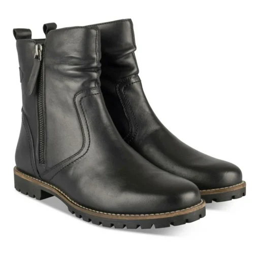 Bottines NOIR Femme CUIR Motif Uni Fermeture éclair