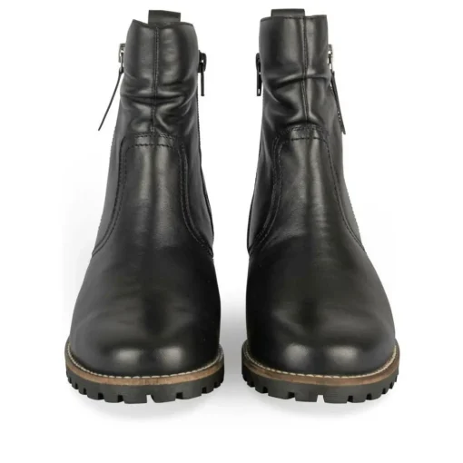 Bottines NOIR Femme CUIR Motif Uni Fermeture éclair